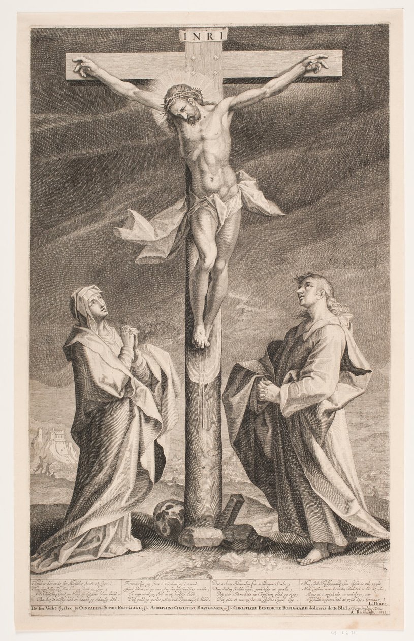 Cristo na cruz entre Maria e João de Andreas Reinhardt