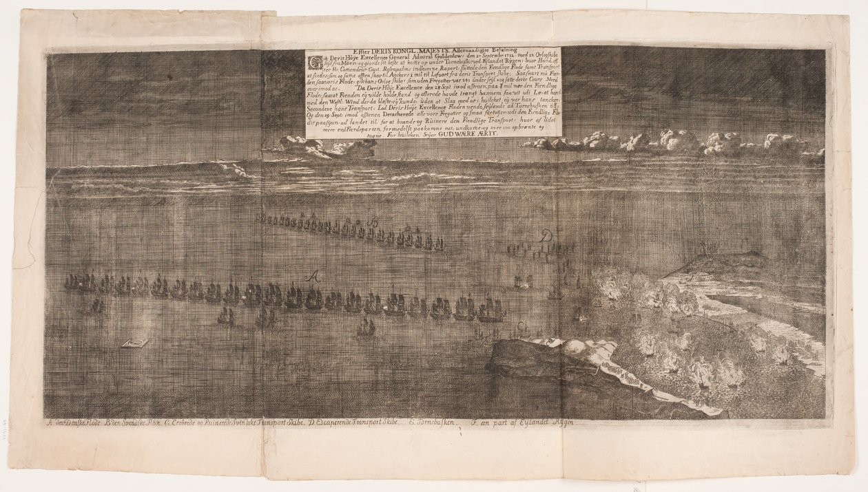 Batalha Naval de Rügen. setembro de 1712 de Andreas Reinhardt