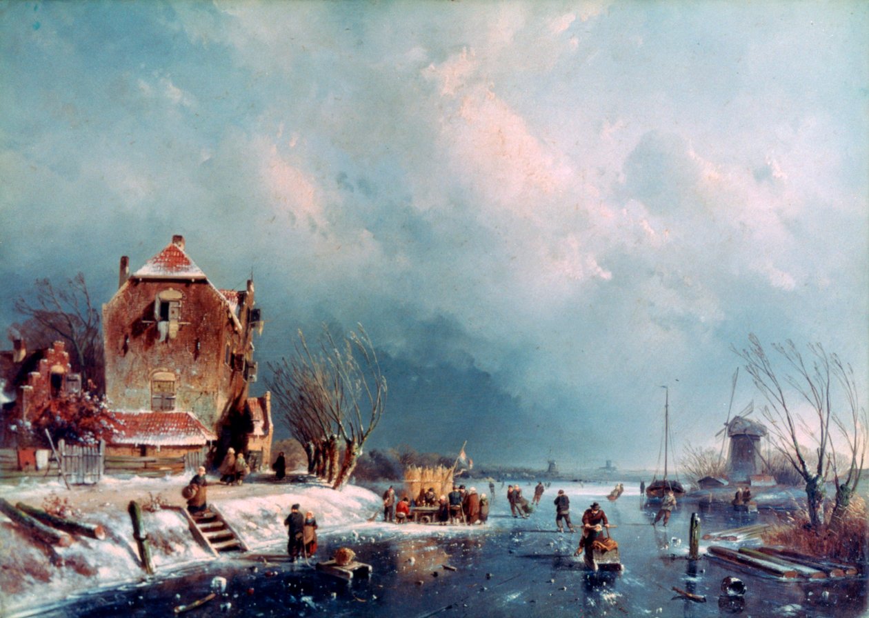 Rio Congelado, 1787-1870 de Andreas Schelfhout
