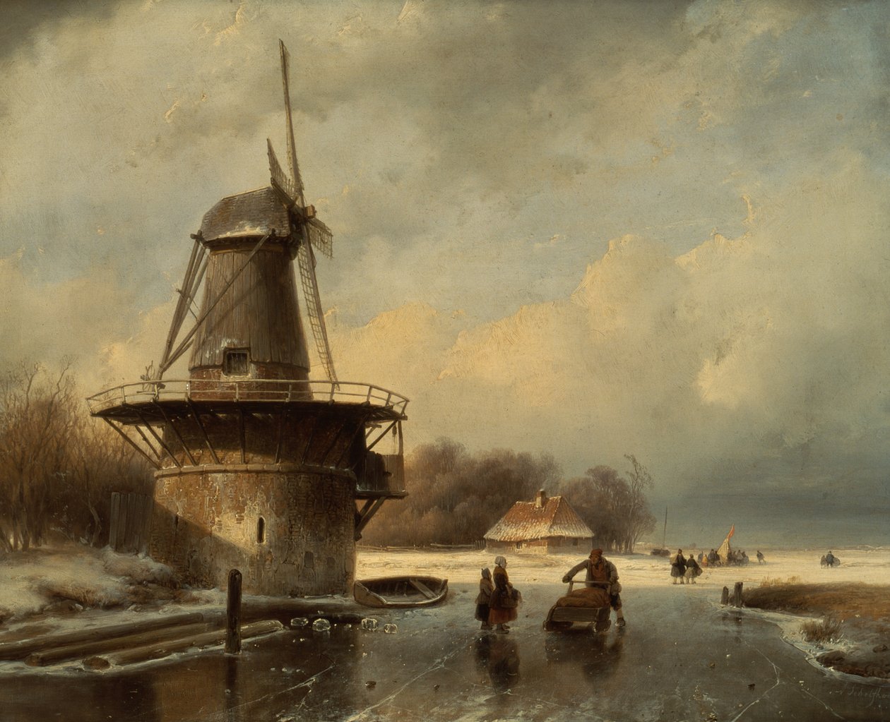 Paisagem de inverno de Andreas Schelfhout