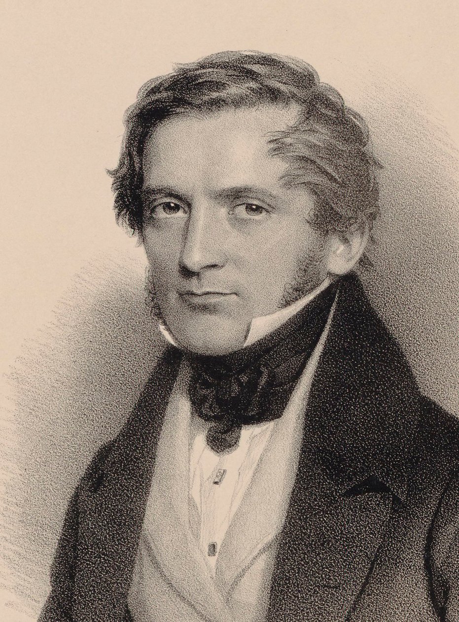 Retrato do compositor Franz Lachner 1803-1890, 1830. de Andreas Staub