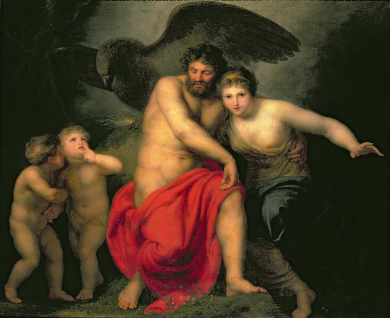 Zeus e Hera no Monte Ida, 1775 de Andreas or Andries Lens