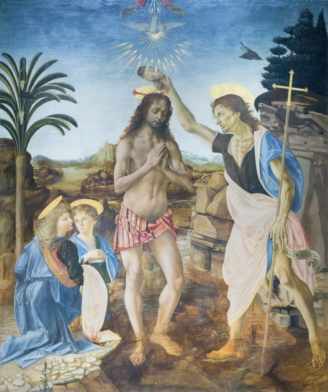 O baptismo de Cristo de Andreea & Vinci Leonardo da (1452 1519) Verrocchio