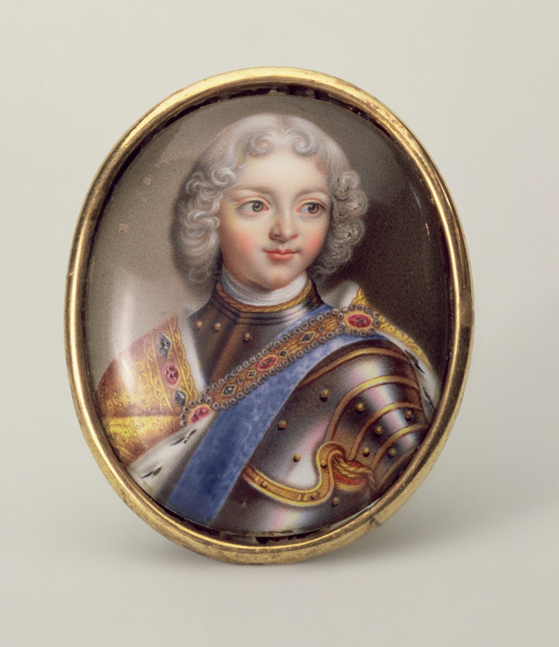 Retrato de Pedro II, c.1727 (esmalte sobre cobre) de Andrei Grigorievich Ovsov