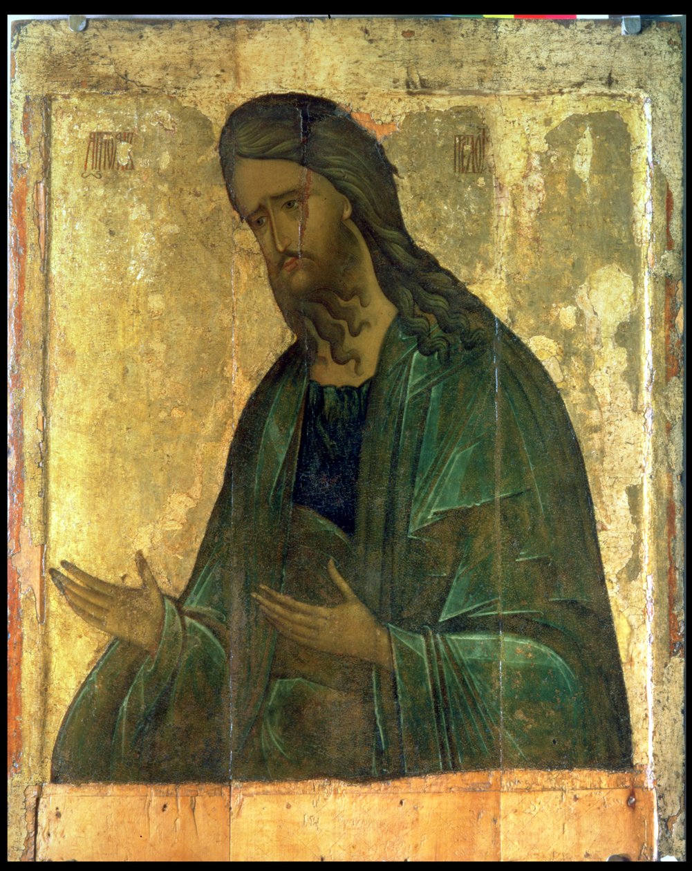 Ícone de São João Batista (têmpera no painel) de Andrei Rublev