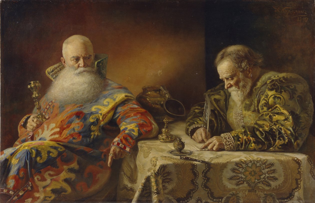 Um édito é escrito, 1890 de Andrei Andreevich Karelin