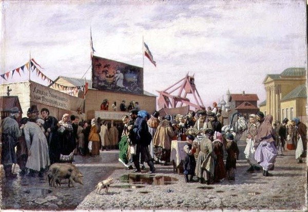 Uma Feira na Tula na Semana Santa de Andrei Andreevich Popov
