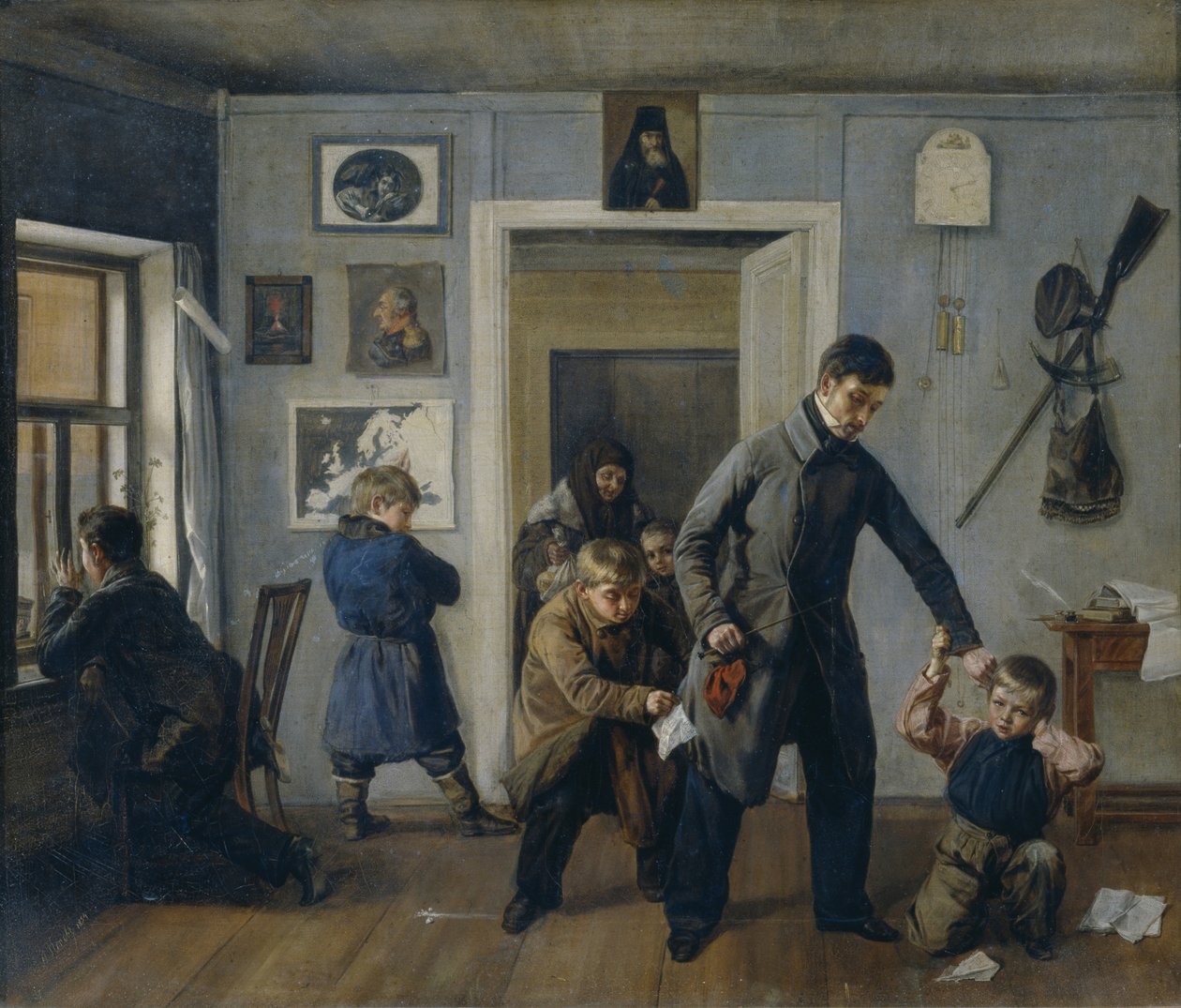 Na escola, 1854 de Andrei Andreyevich Popov