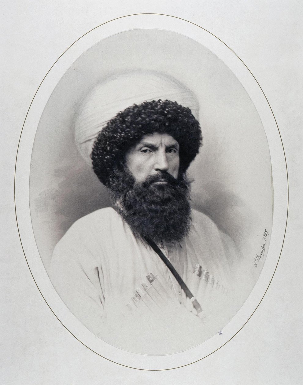 Retrato do Imam Shamil 1797-1871, 1859 de Andrei Deniere