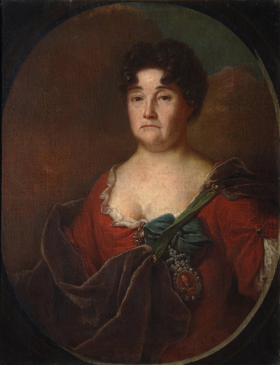 Retrato da Condessa Anastasia Petrovna Golitsyna 1665-1729, née Prozorovskaya, 1728 de Andrei Matveyevich Matveyev