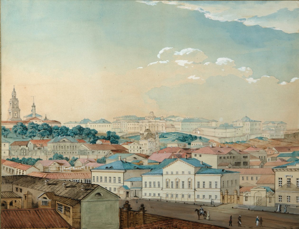 Vista da Universidade de Kazan do Bolaq, 1842 de Andrei Nikolayevich Rakovich