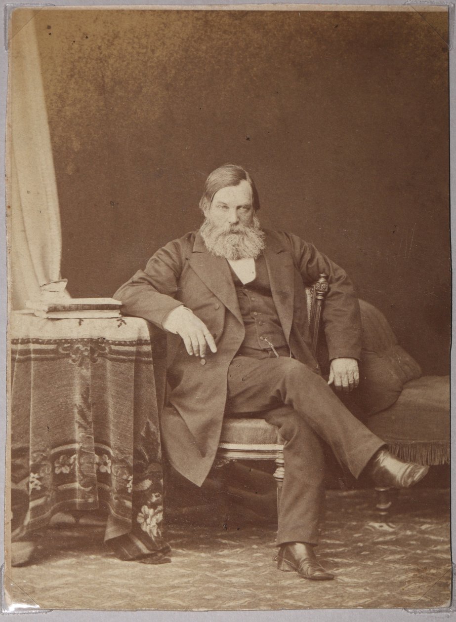 Pavel Melnikov, pseudónimo Andrei Petcherski - Pavel Ivanovich Melnikov (Andrey Pechersky) (1818-1883), de Karelin, Andrei Osipovich (1837-1906). Foto albúmen de Andrei Osipovich Karelin