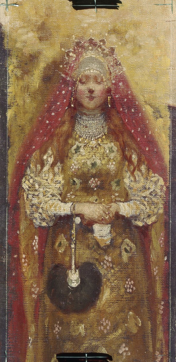 Detalhe da esposa de Boyars, 1899 de Andrei Petrovich Ryabushkin
