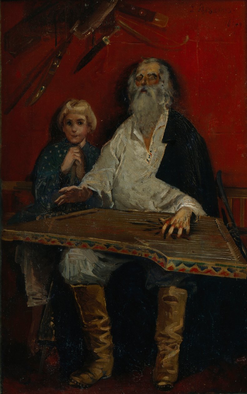 O jogador Gusli de Andrei Petrovich Ryabushkin