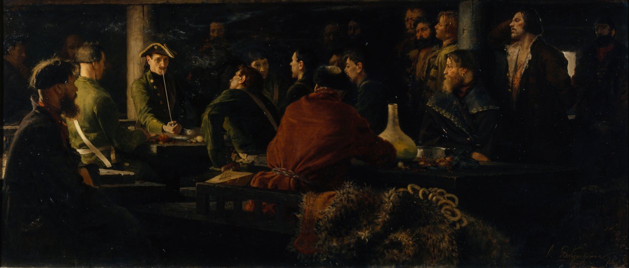 O exército de brinquedos de Pedro I, 1892 de Andrei Petrovich Ryabushkin