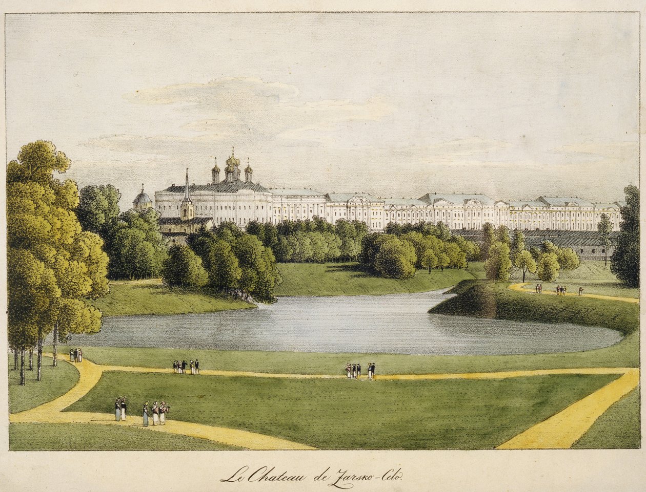 Palácio de Catarina em Tsarskoye Selo, 1821-1822 de Andrei Yefimovich Martynov