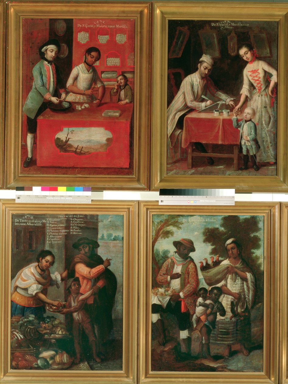 Quatro diferentes grupos raciais de Andres de Islas