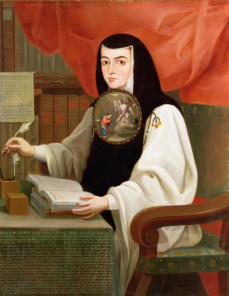 Irmã Juana Ines de la Cruz (1648-95) de Andres de Islas