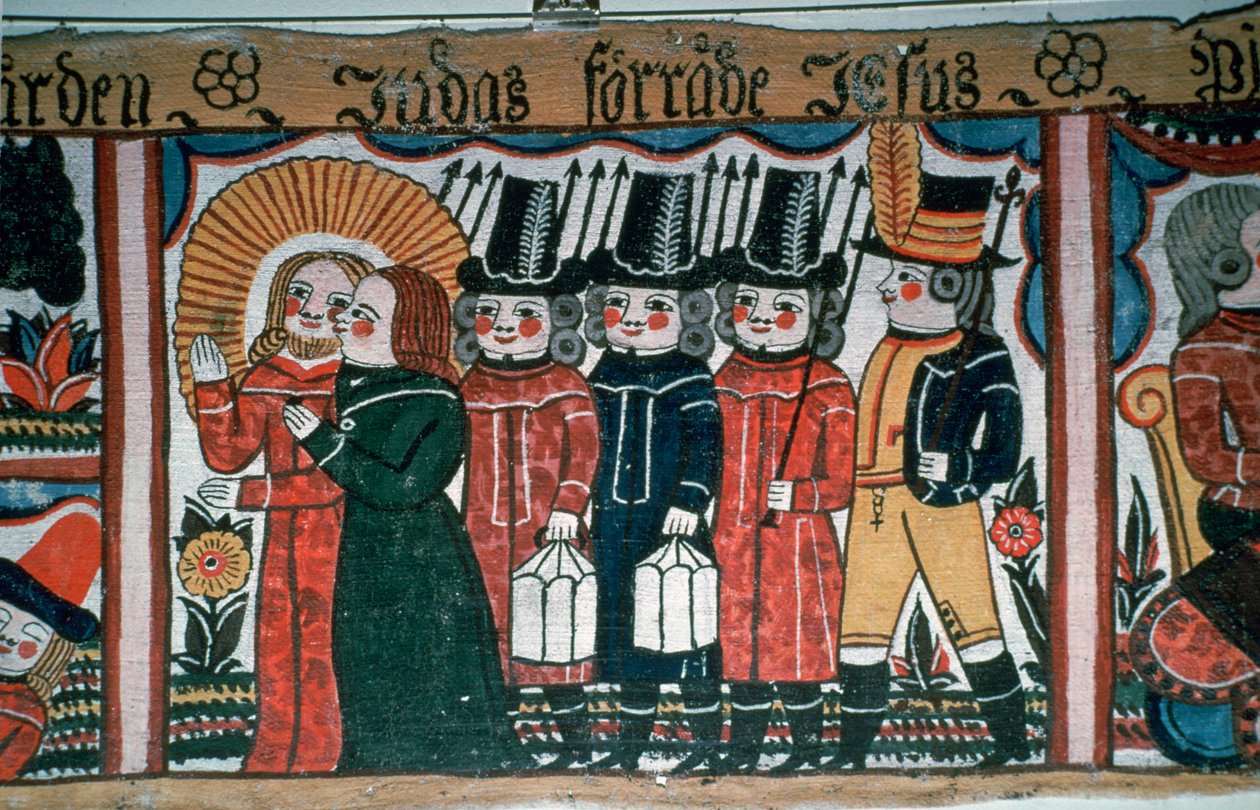 Representação da prisão de Cristo, século 19 de Andres Palsson