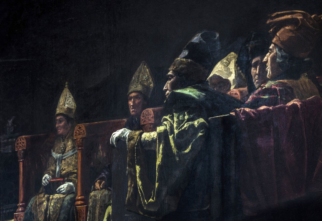 Compromis de Caspe (1412) - Pintura histórica : The Compromise of Caspe par Parlade y Heredia, Andres (1859-1933) de Andres Parlade y Heredia