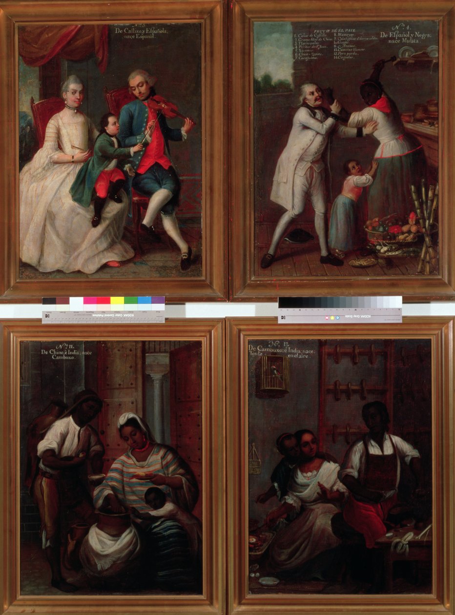 Quatro diferentes grupos raciais de Andres de Islas