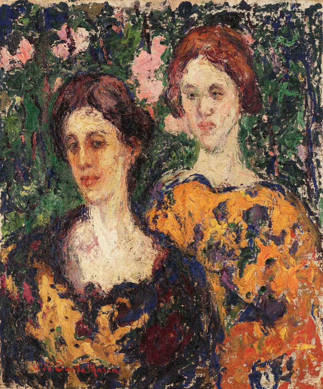 Duas mulheres (óleo sobre tela) de Andres de Santa Maria