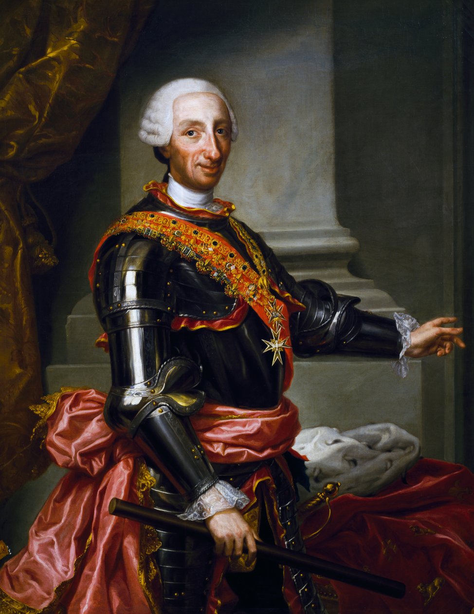 Retrato de Carlos III de Bourbon (óleo sobre tela) de Andrés de la Calleja