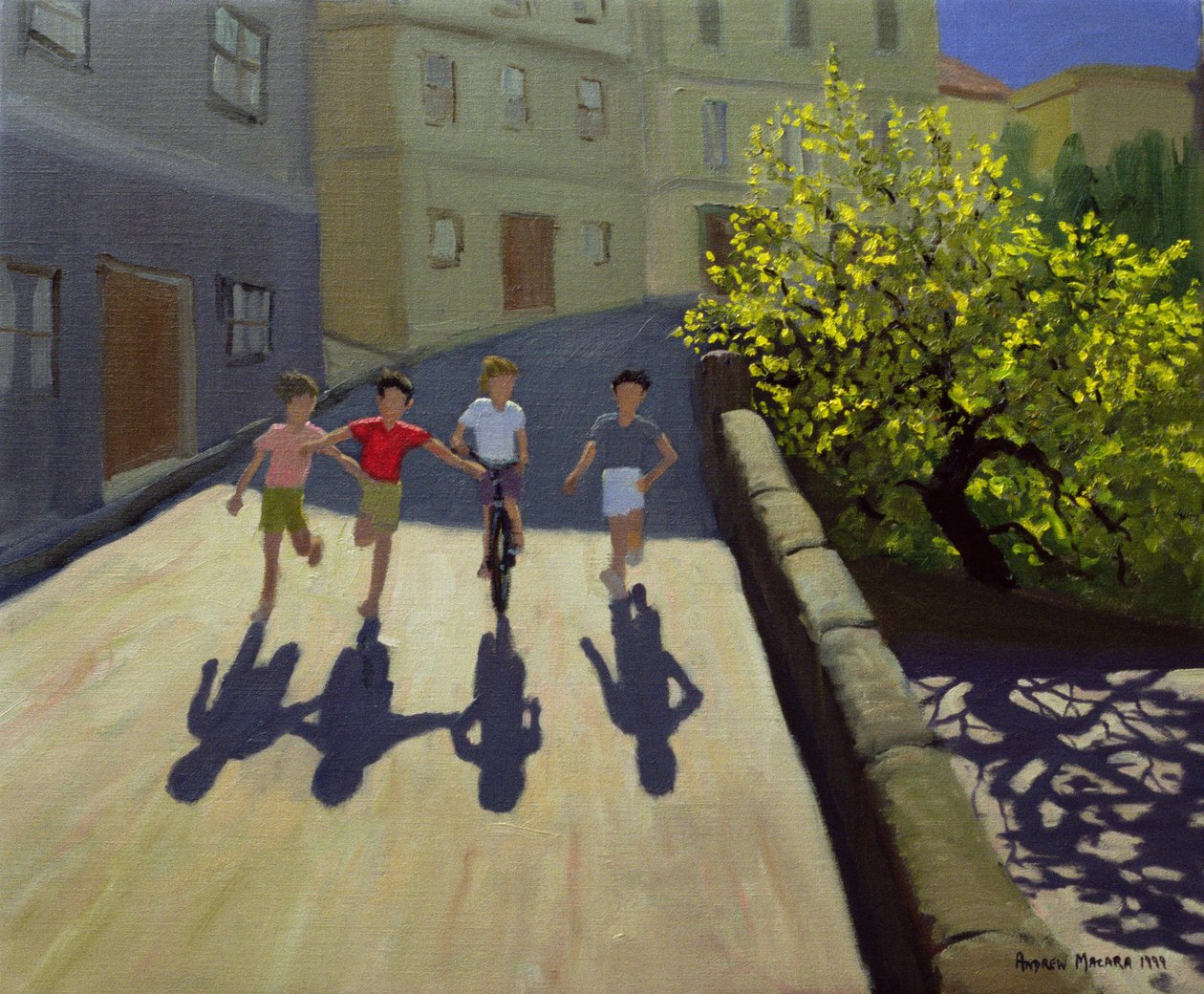 Crianças correndo, Lesbos, 1999 de Andrew Macara