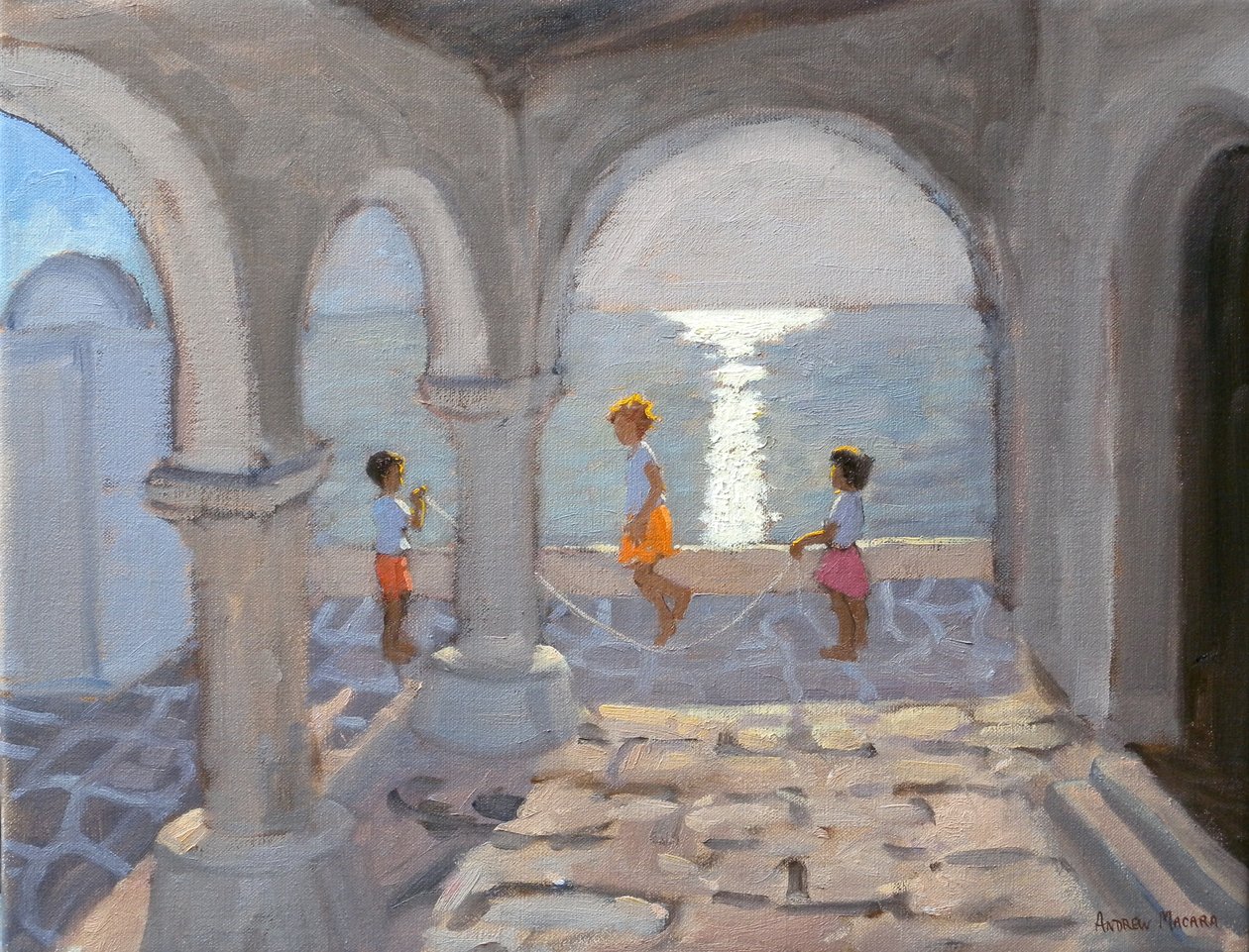Crianças Saltando, Ilhas Gregas, 2008 de Andrew Macara