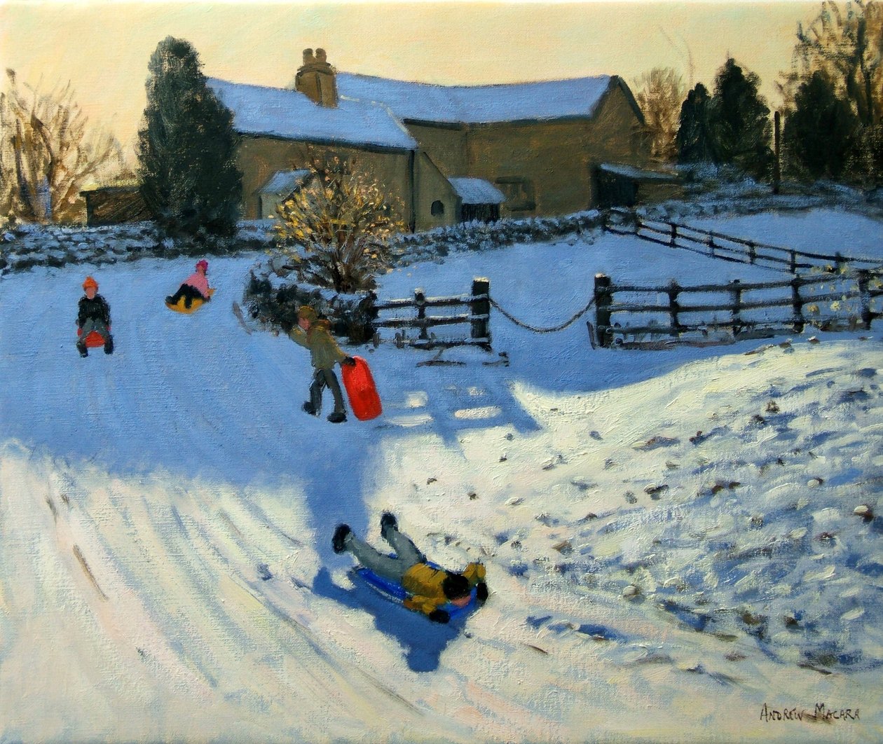 Crianças Trenó, Monyash, Derbyshire de Andrew Macara
