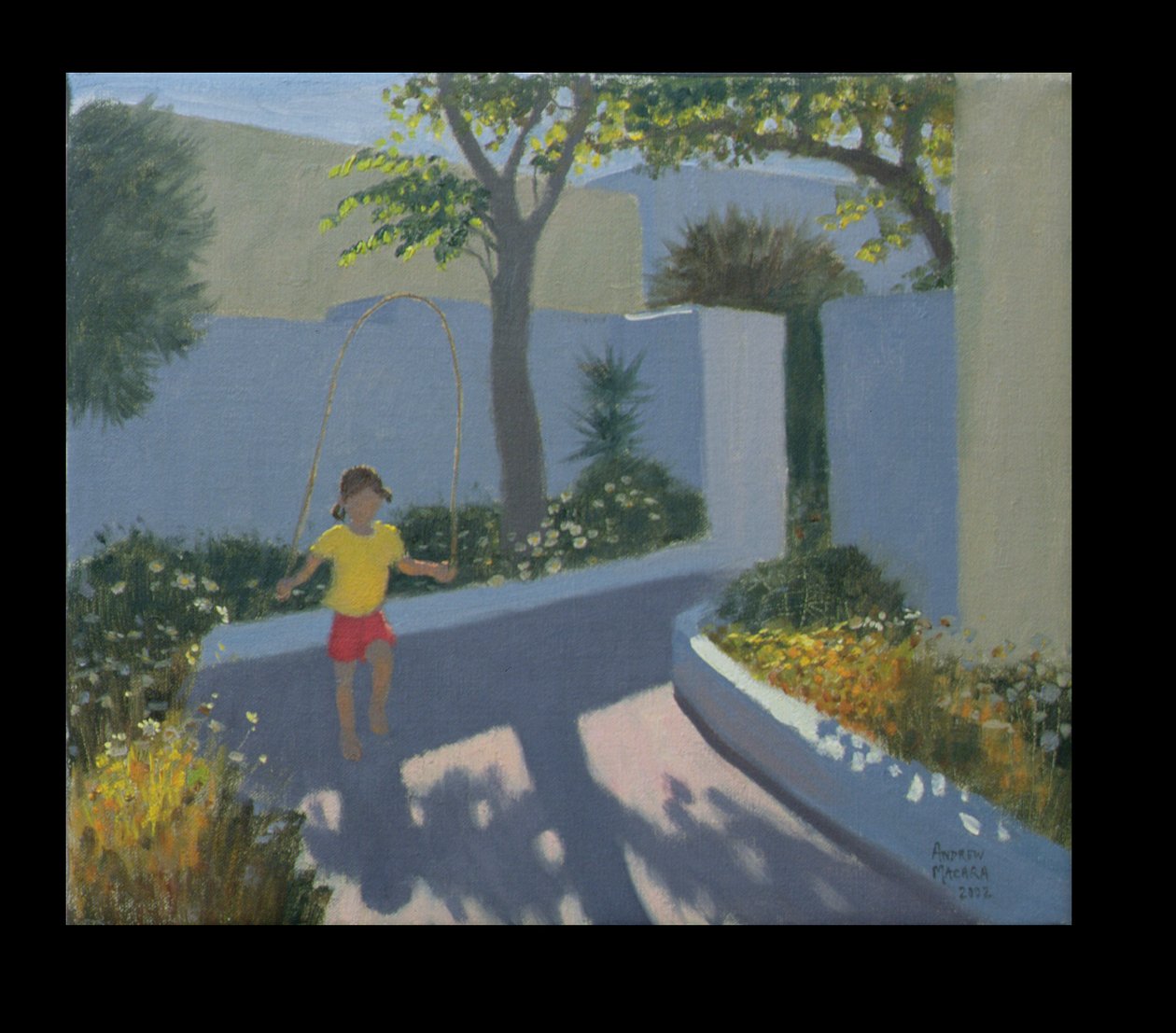 Menina pulando, Santorini, 2002 de Andrew Macara