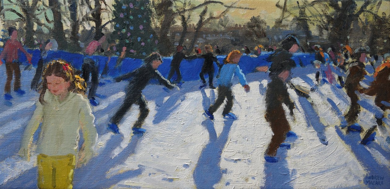 Patinadores de gelo, Feira de Natal, Feira; Hyde Park, Londres, 2014, de Andrew Macara