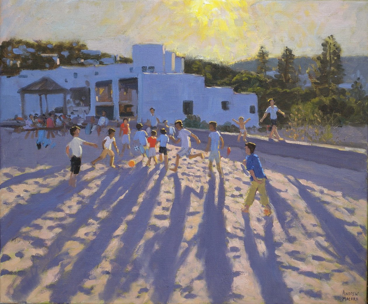 Futebol no final da tarde, Ornos, Mykonos de Andrew Macara