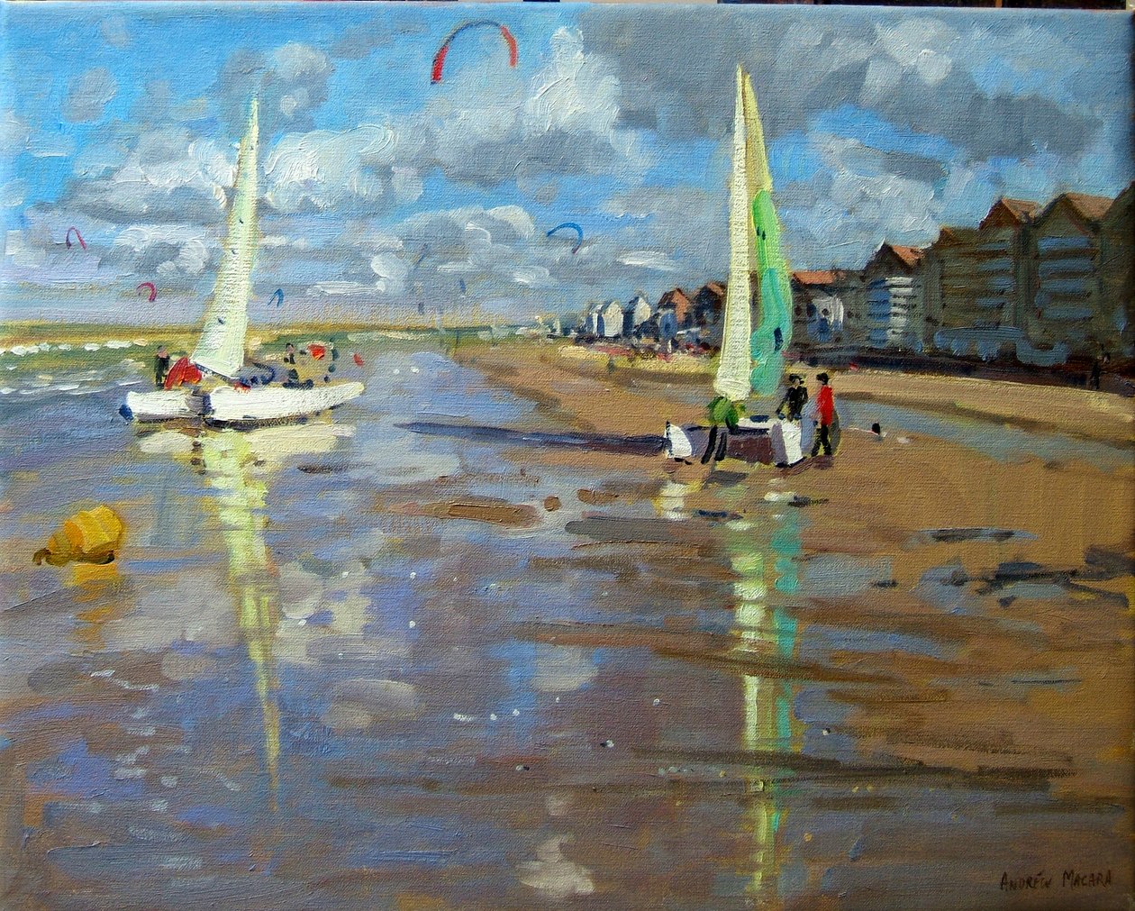 Reflexão, dunas bray, frança de Andrew Macara