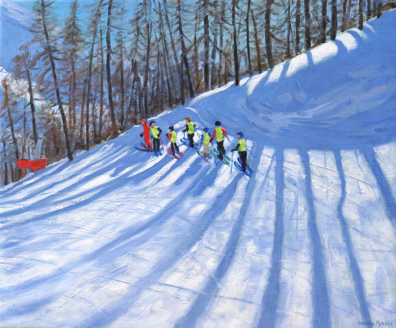 Aula de esqui, Tignes, França, de Andrew Macara