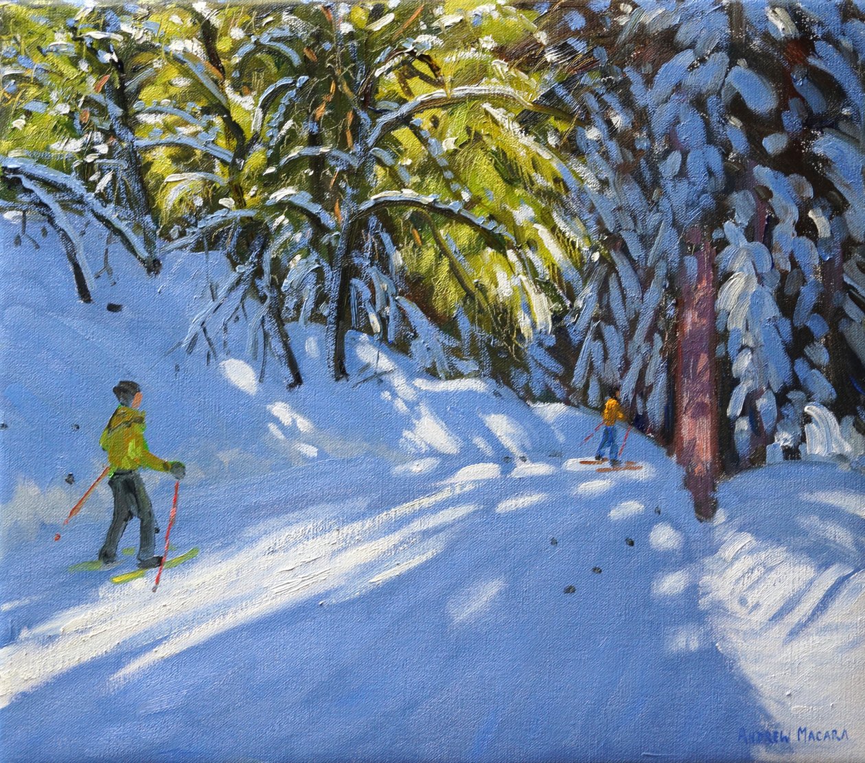 Esquiar através dos bosques, La Clusaz, 2012 de Andrew Macara