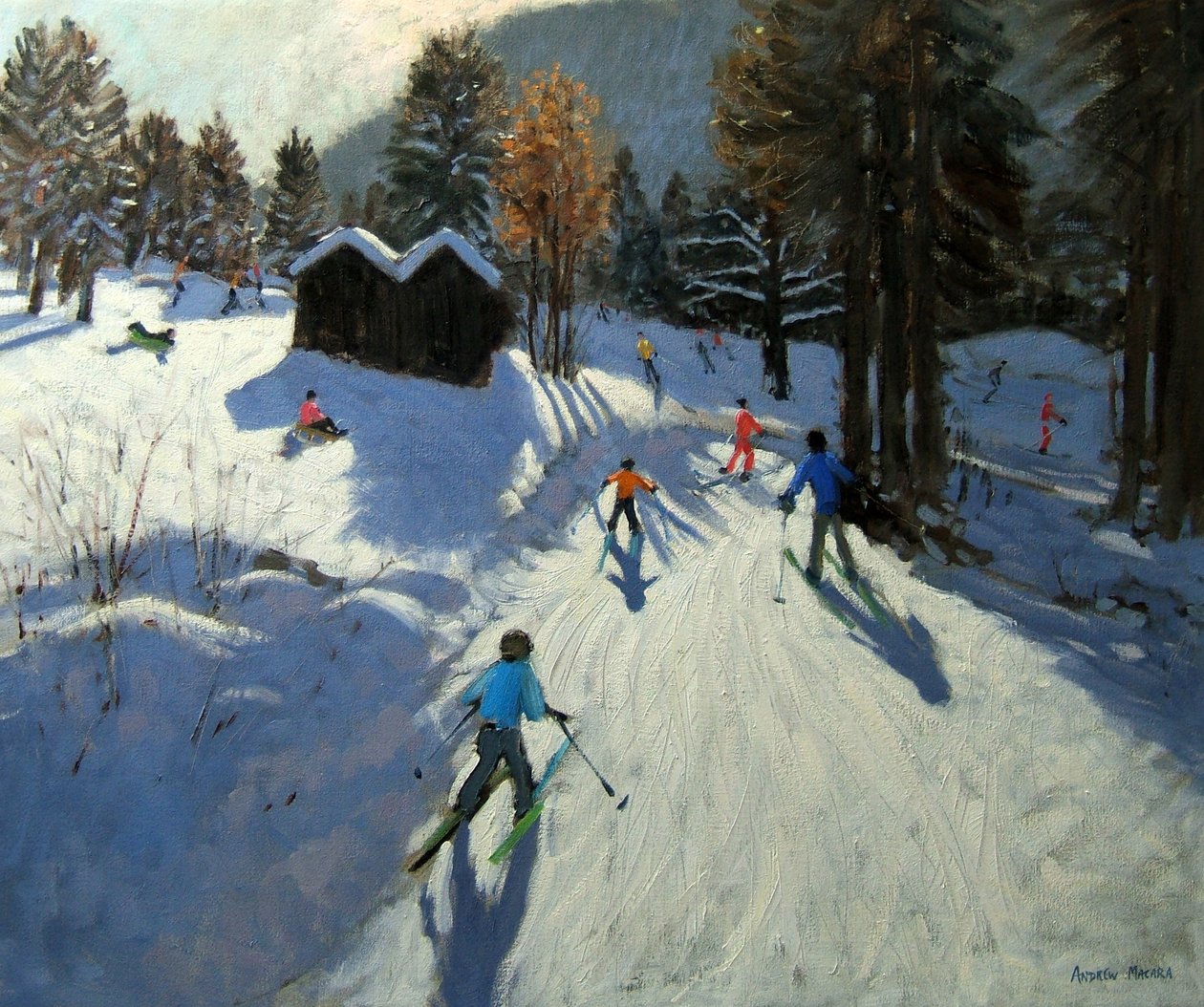 Duas cabanas de montanha, Pleney, Morzine de Andrew Macara
