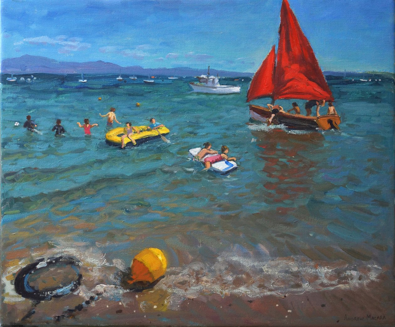 Bóia Amarela e Velas Vermelhas, Abersoch de Andrew Macara