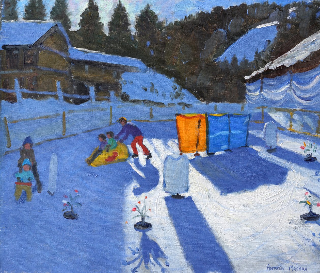 pista de gelo infantil, Clusaz, 2014, de Andrew Macara