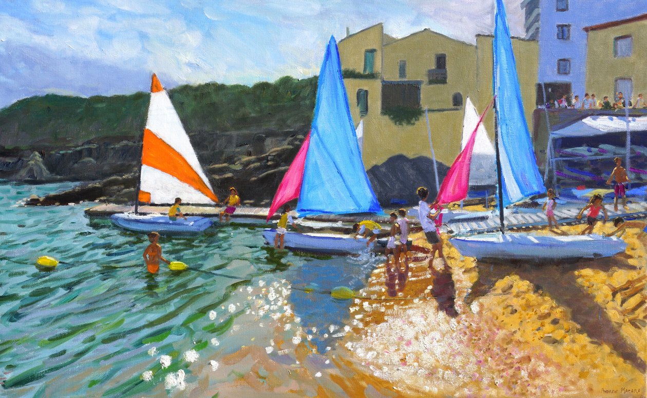 escola de vela, calella de palafrugall, costa brava, espanha, 2014, de Andrew Macara