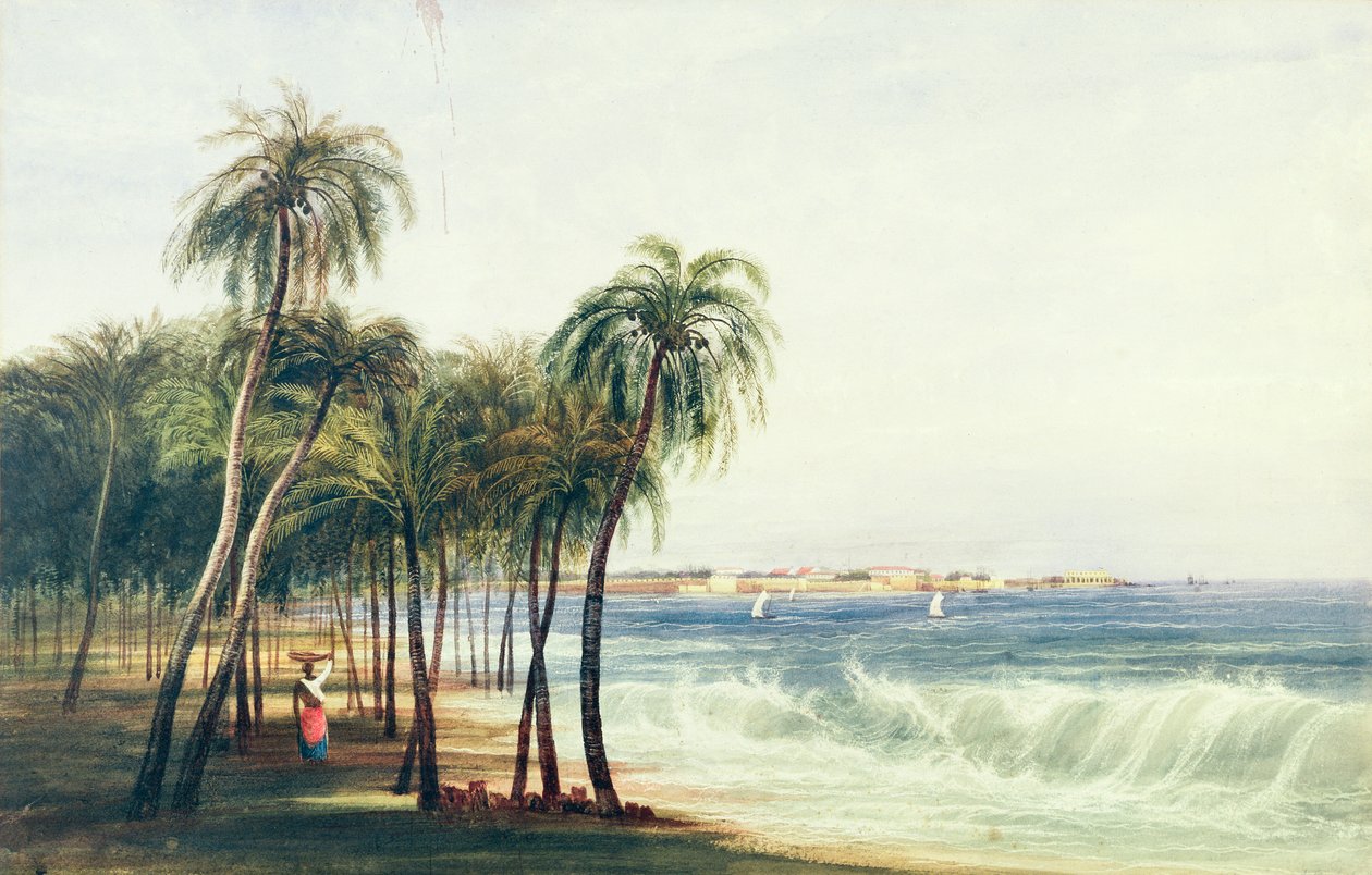 Uma vista de Colombo, Ceilão de Andrew Nicholl