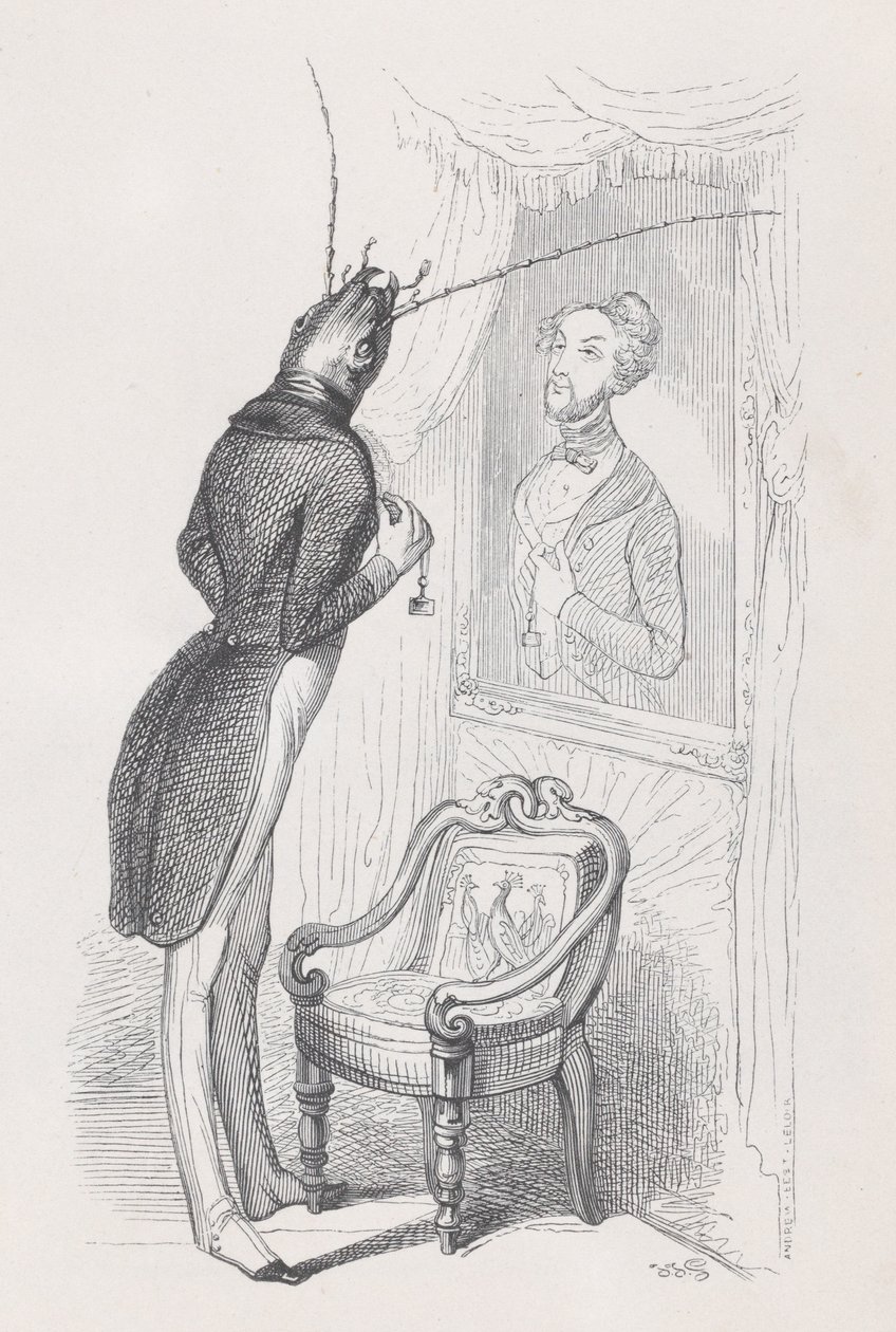 Um inseto muito bem colocado e belo dançarino de Cenas do Privado e do Público..., ca. 1837-47. de Andrew Best Leloir