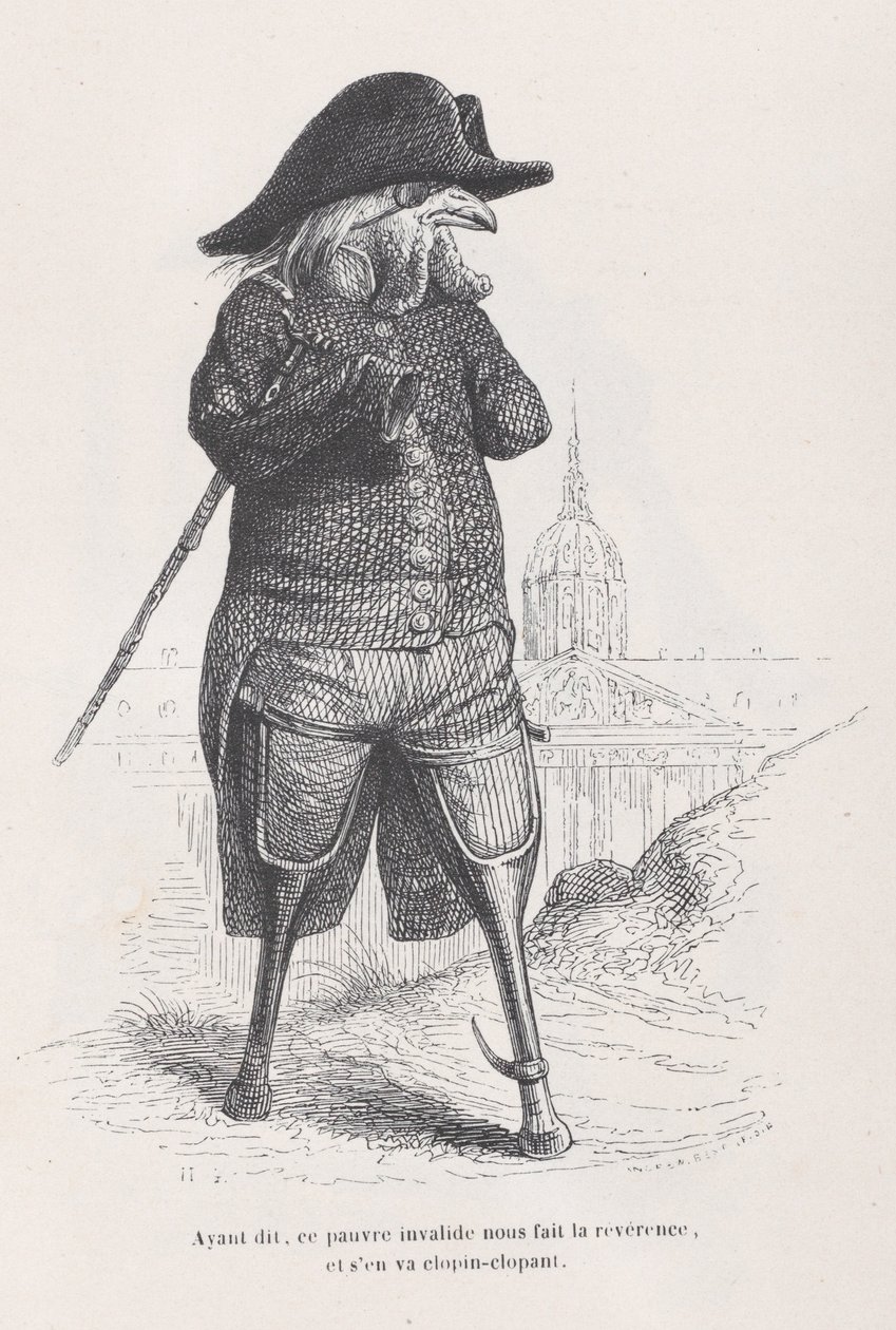 Dito isto, este pobre inválido faz-nos uma reverência e sai mancando de S..., ca. 1837-47. de Andrew Best Leloir