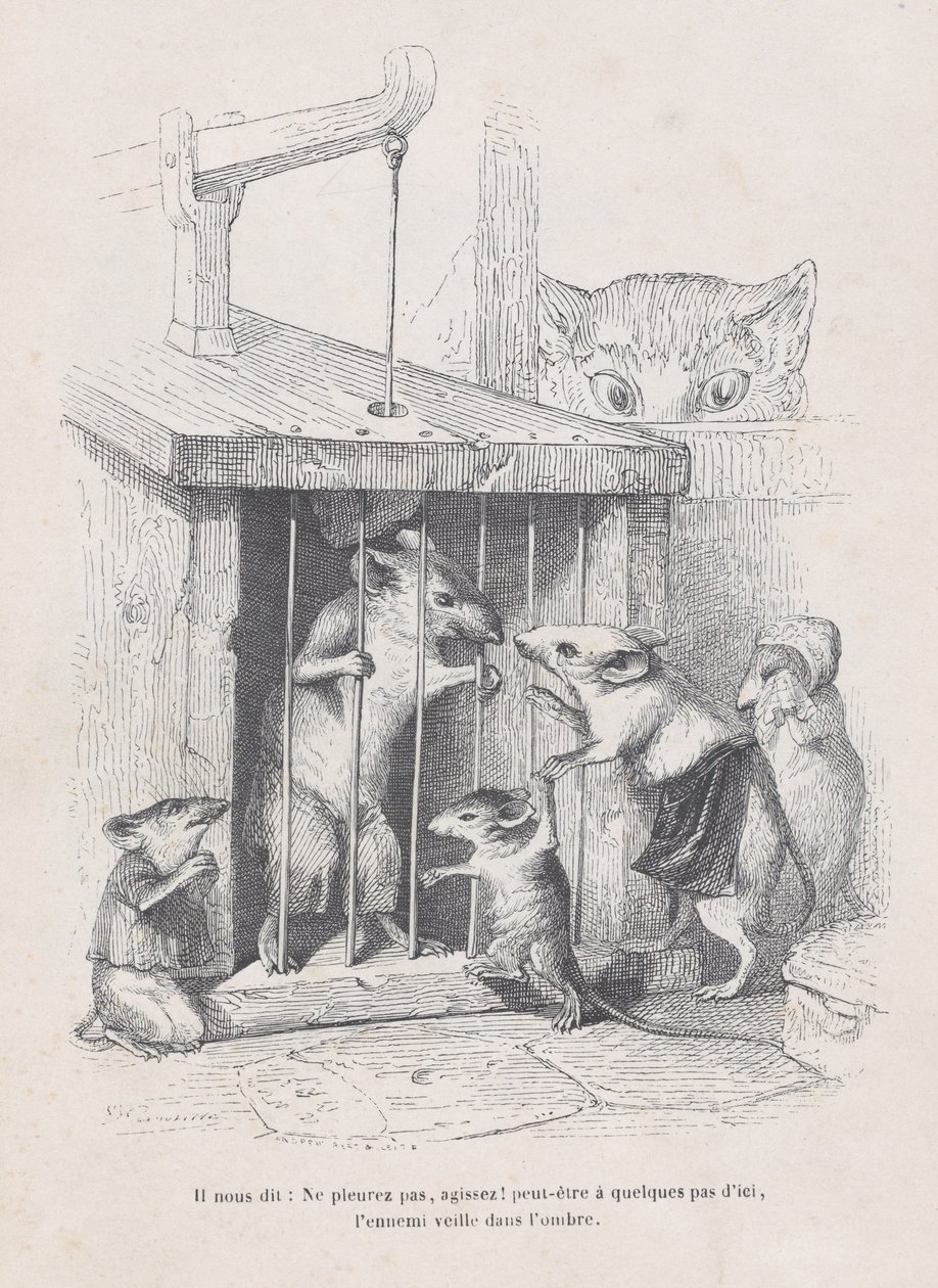 Ele nos diz: não chore, Aja! de Cenas da Vida Privada e Pública dos Animais..., c. 1837-47. de Andrew Best Leloir