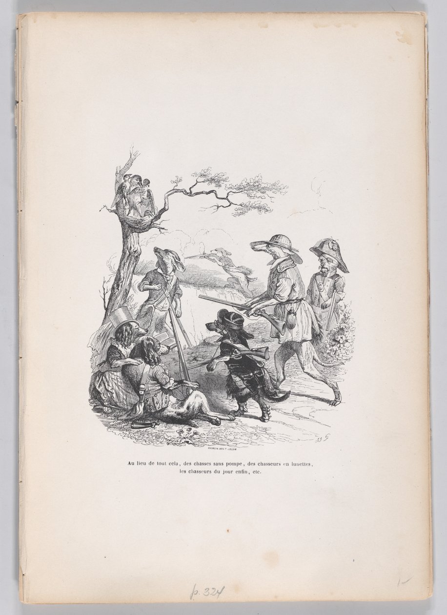 Em vez de tudo isso... de Cenas da Vida Privada e Pública dos Animais, ca..., ca. 1837-47. de Andrew Best Leloir