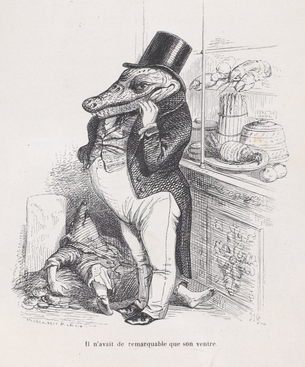 Apenas sua barriga era notável em Cenas da Vida Privada e Pública da Anima..., ca. 1837-47. de Andrew Best Leloir