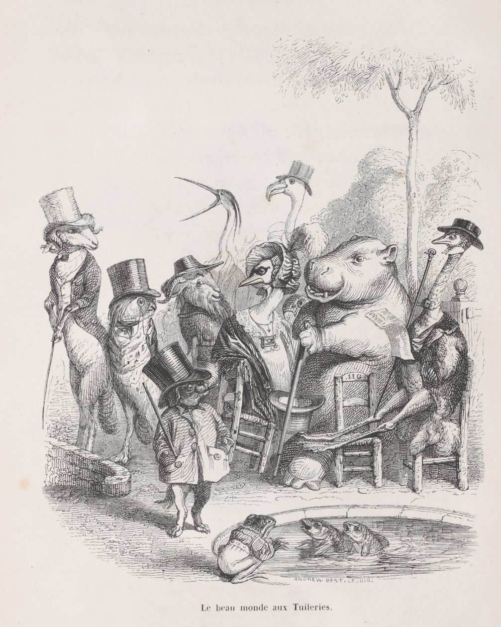 O belo mundo das Tulherias a partir de cenas da vida privada e pública de..., ca. 1837-47. de Andrew Best Leloir