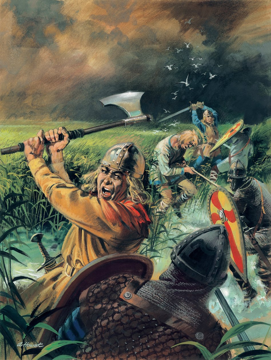 Hereward the Wake (guache sobre papel) de Andrew Howat