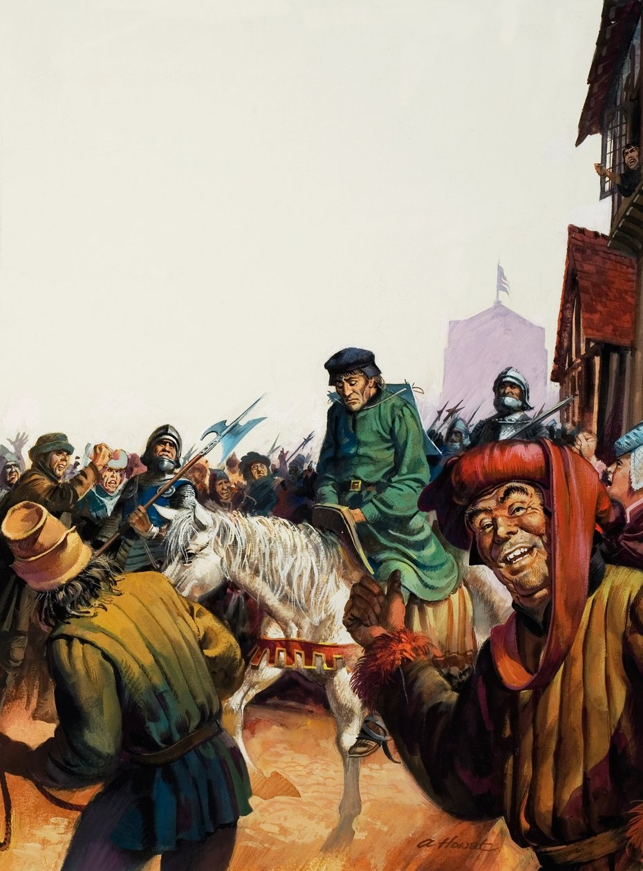 O rei Henrique VI a caminho da Torre (guache sobre papel) de Andrew Howat