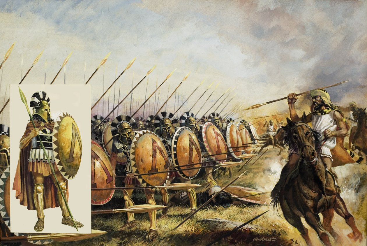 Exército espartano (guache sobre papel) de Andrew Howat